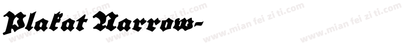 Plakat Narrow字体转换